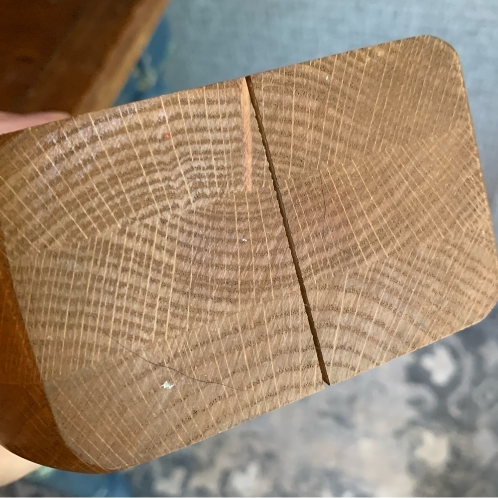 Vintage MCM Unique Mid Century Modern Wooden Candle Holder Vase 12” - Picture 5 of 8